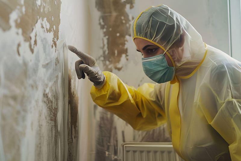 Mold inspection underway in a property